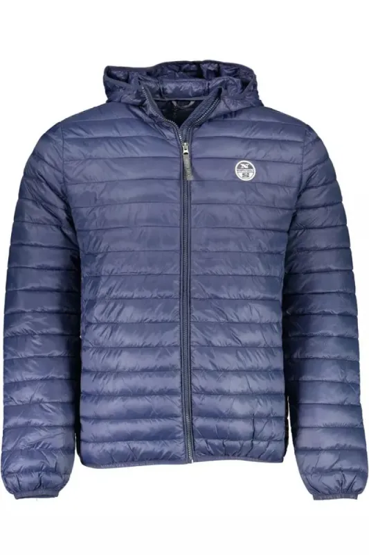Blue Polyamide Men Jacket sold by Louxly