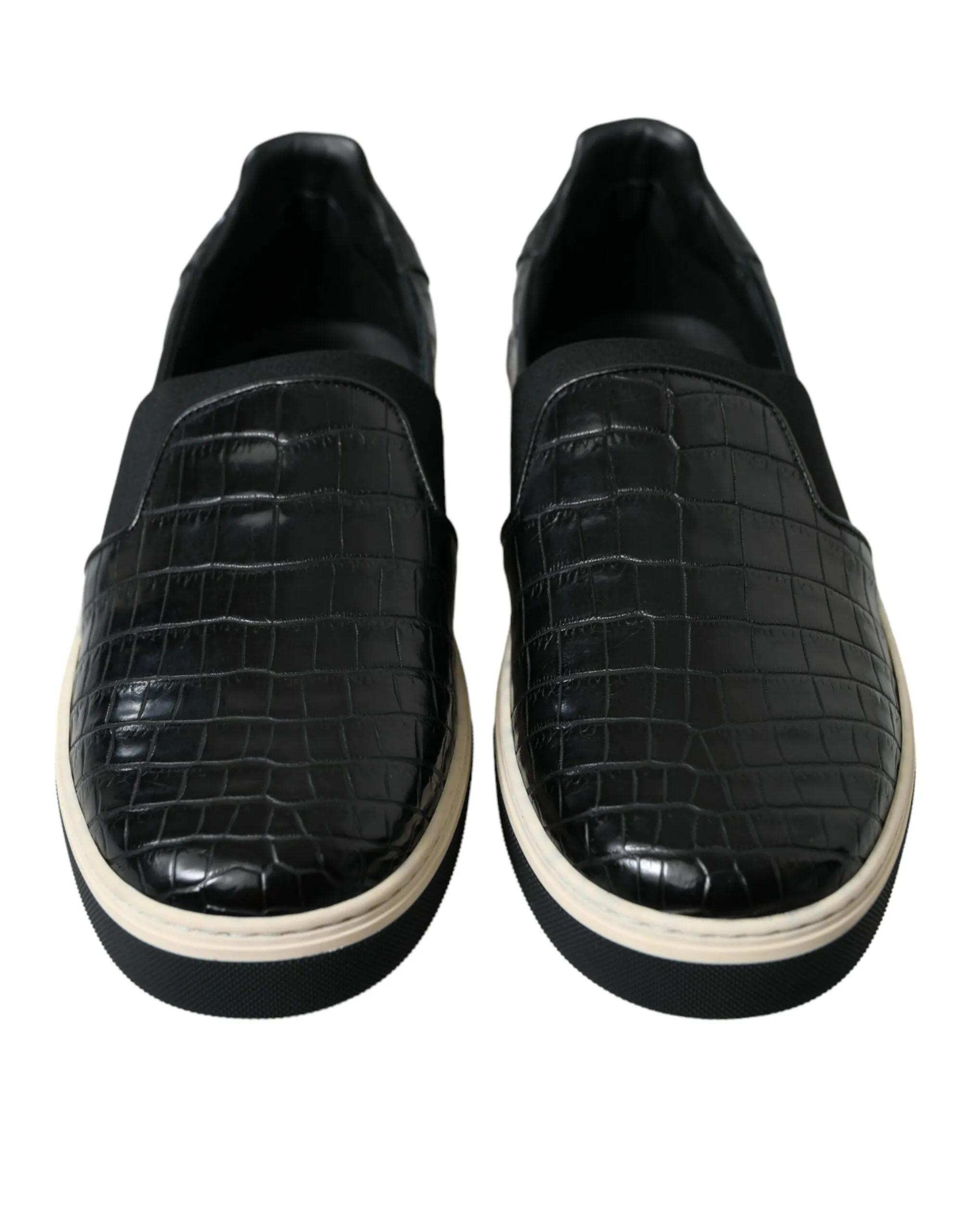 Elegant Crocodile Leather Low-Top Sneakers sold by Louxly product image thumbnail 2