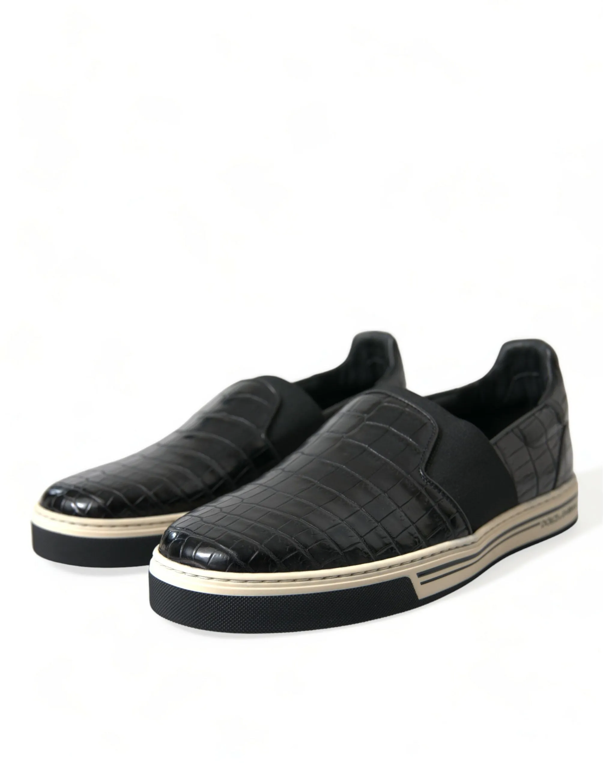 Elegant Crocodile Leather Low-Top Sneakers sold by Louxly product image thumbnail 3
