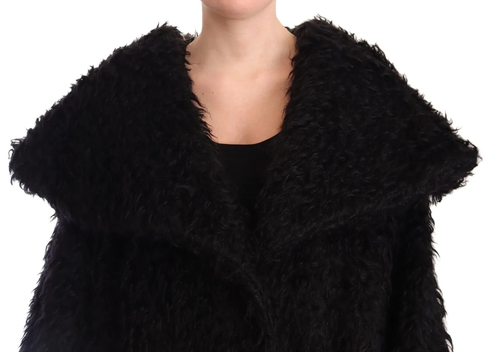 Sleek Runway Fur Cape Trench Jacket sold by Louxly product image thumbnail 4