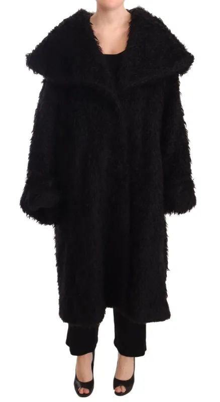 Sleek Runway Fur Cape Trench Jacket sold by Louxly