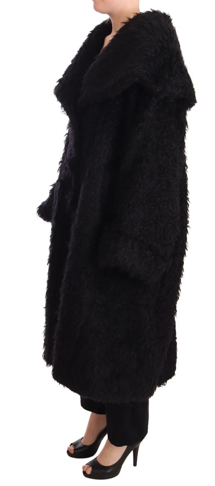 Sleek Runway Fur Cape Trench Jacket sold by Louxly product image thumbnail 2
