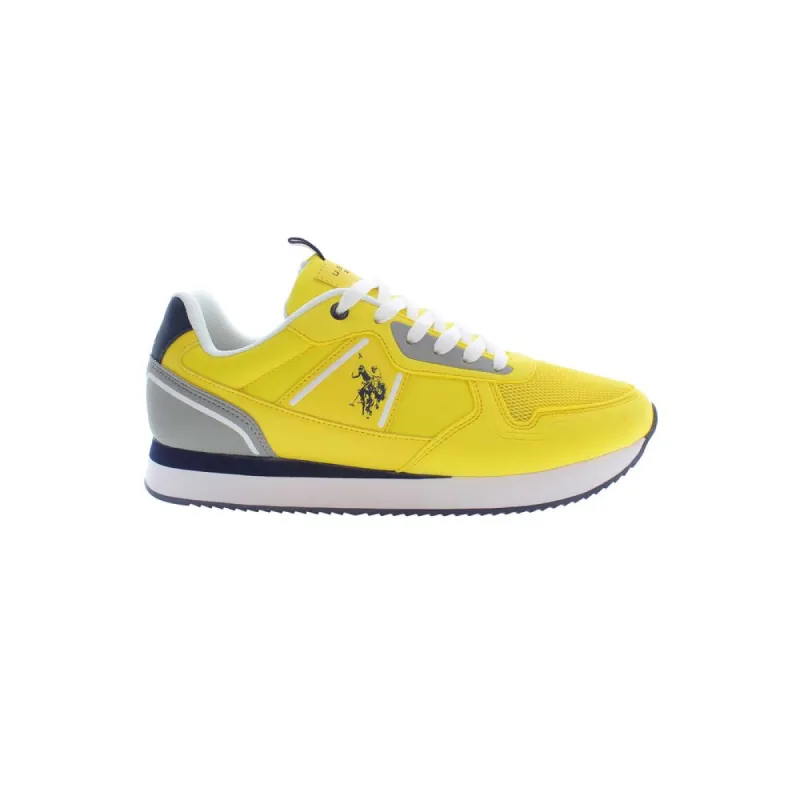 Yellow Polyester Men Sneaker sold by Louxly