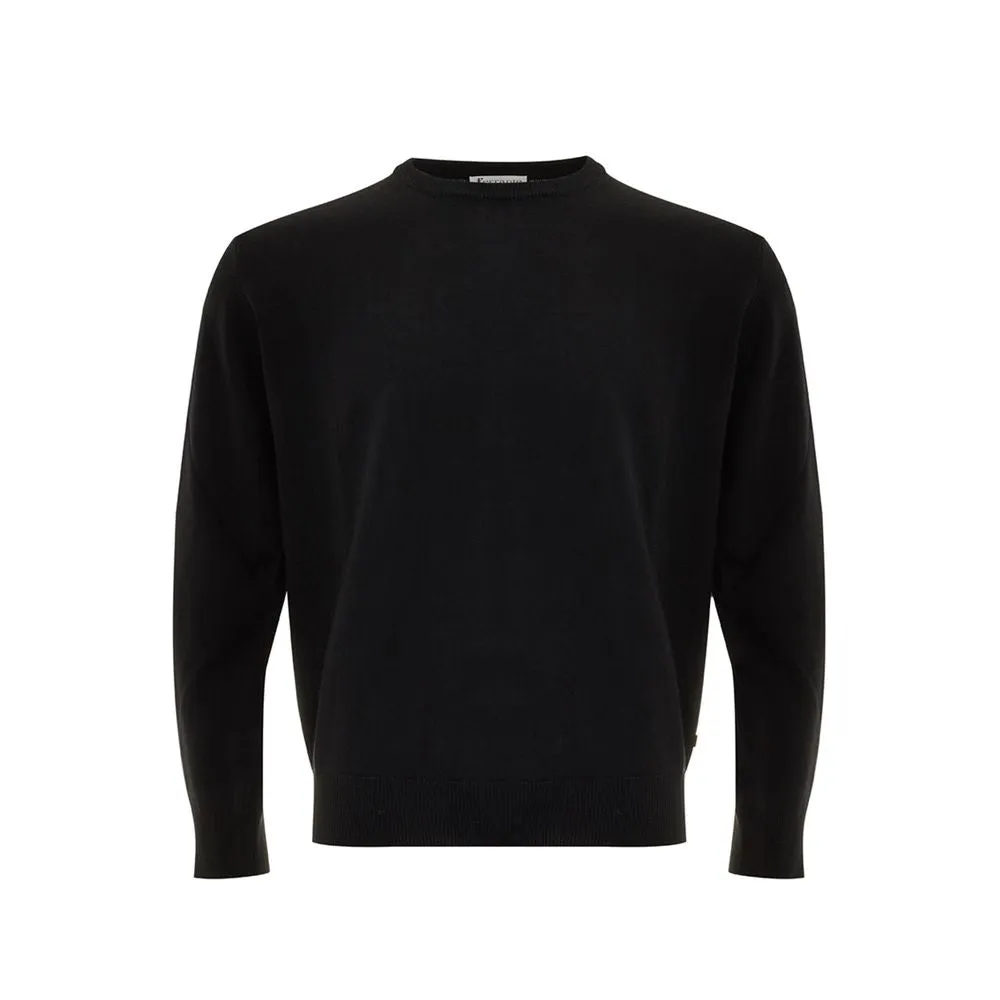 Elegant Black Wool Sweater for Men sold by Louxly