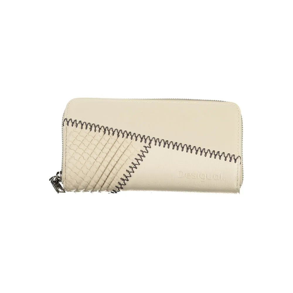 Beige Chic Wallet with Contrasting Accents sold by Louxly