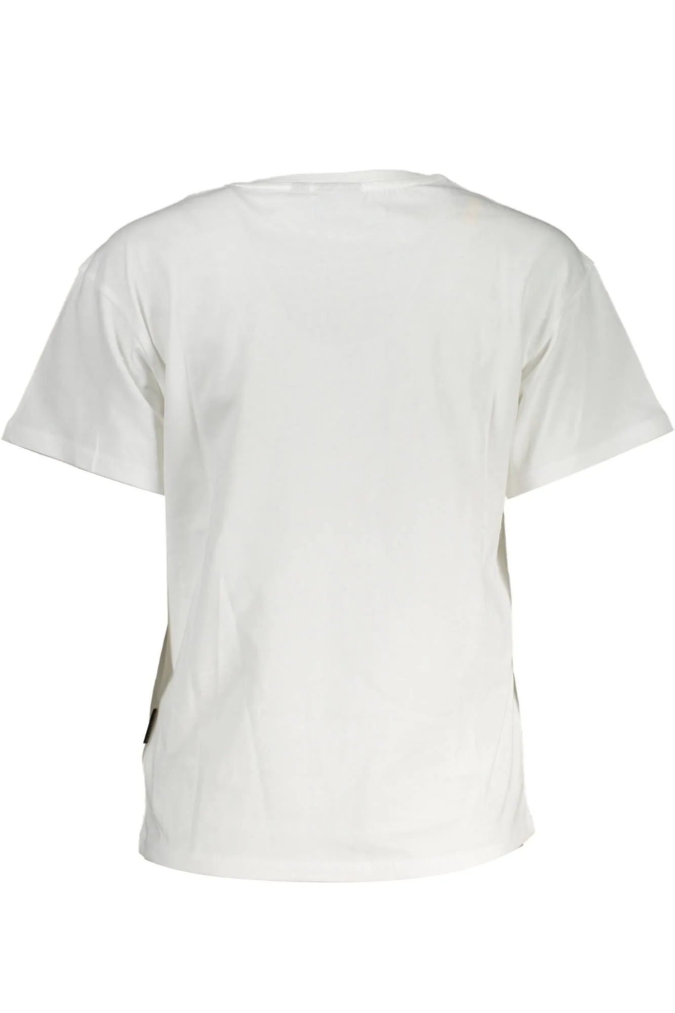 Chic White Embroidered Logo Tee sold by Louxly product image thumbnail 2