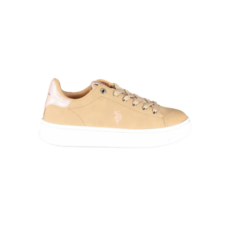 Beige Polyester Women Sneaker sold by Louxly