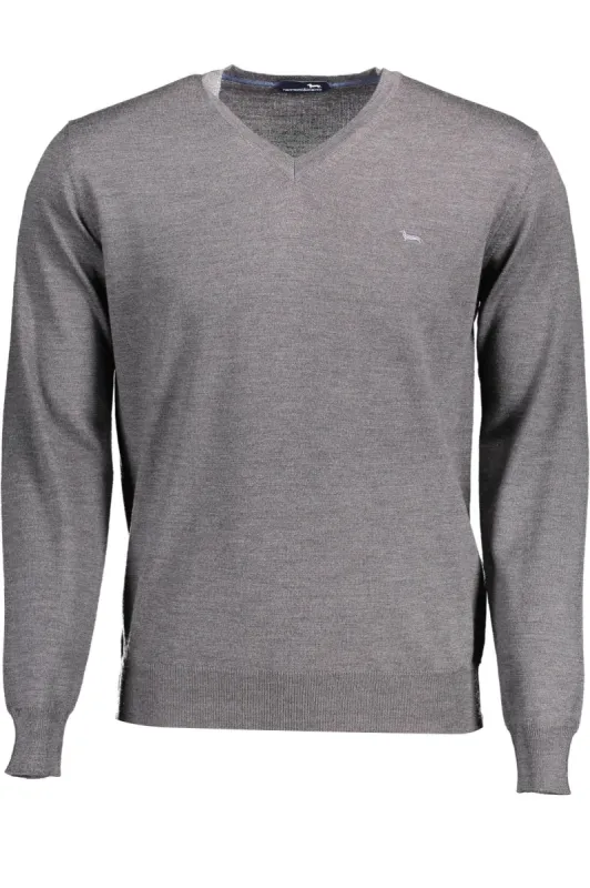 Gray Wool Men Sweater made by Harmont & Blaine