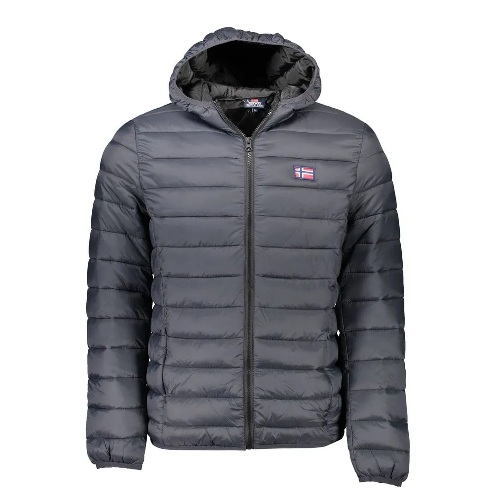 Black Polyamide Men Jacket sold by Louxly