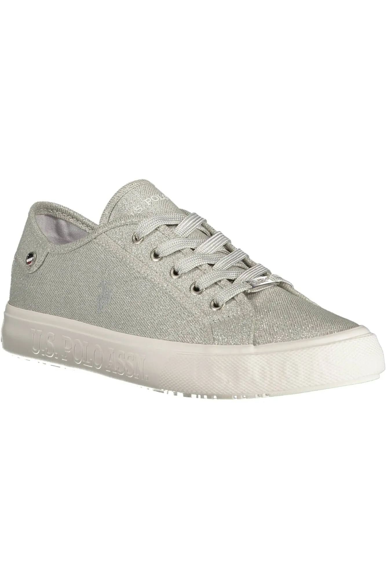 Silver Lace-up Sporty Sneakers for Modern Women sold by Louxly product image thumbnail 2