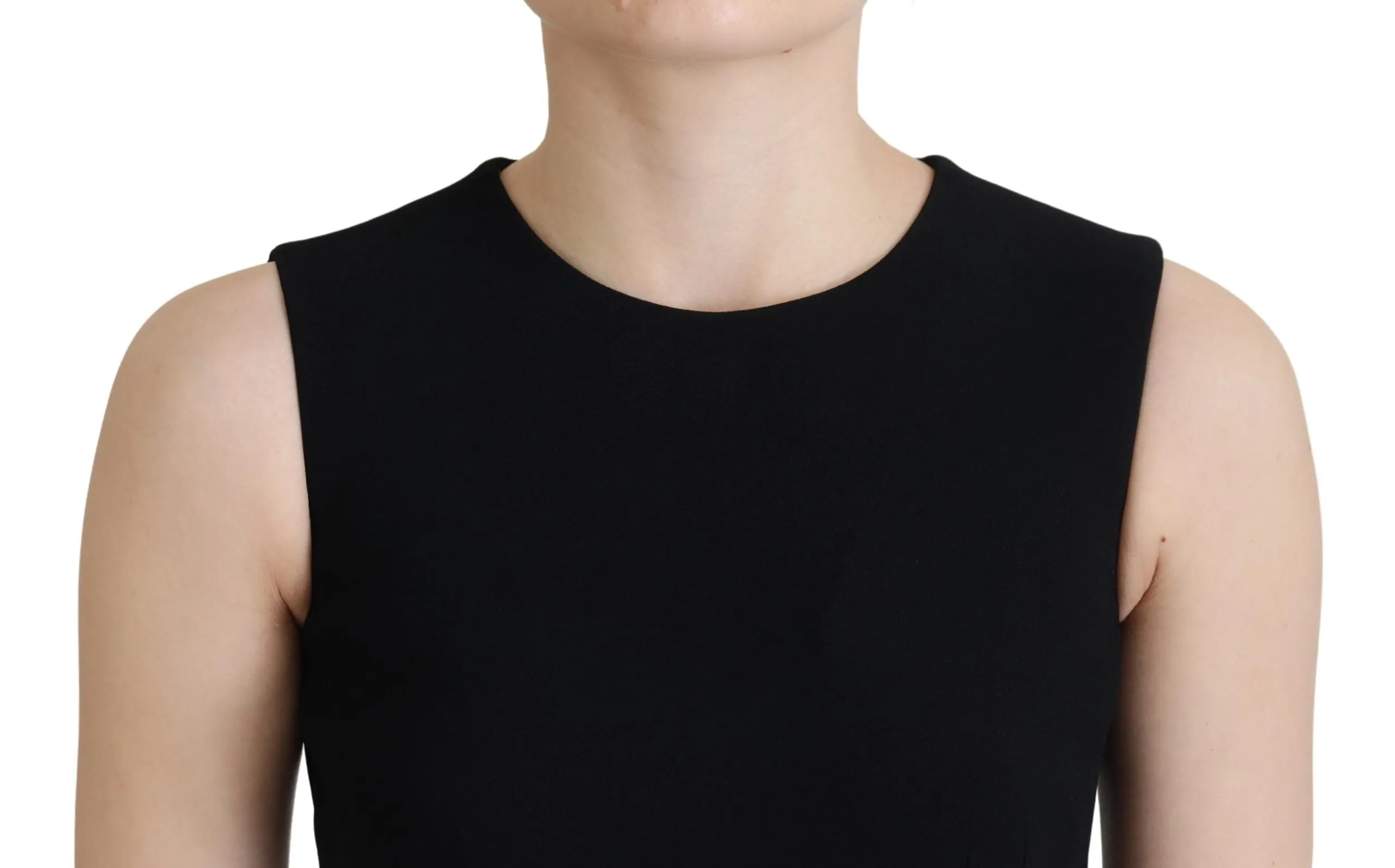 Elegant Fit and Flare Black Sheath Dress sold by Louxly product image thumbnail 4