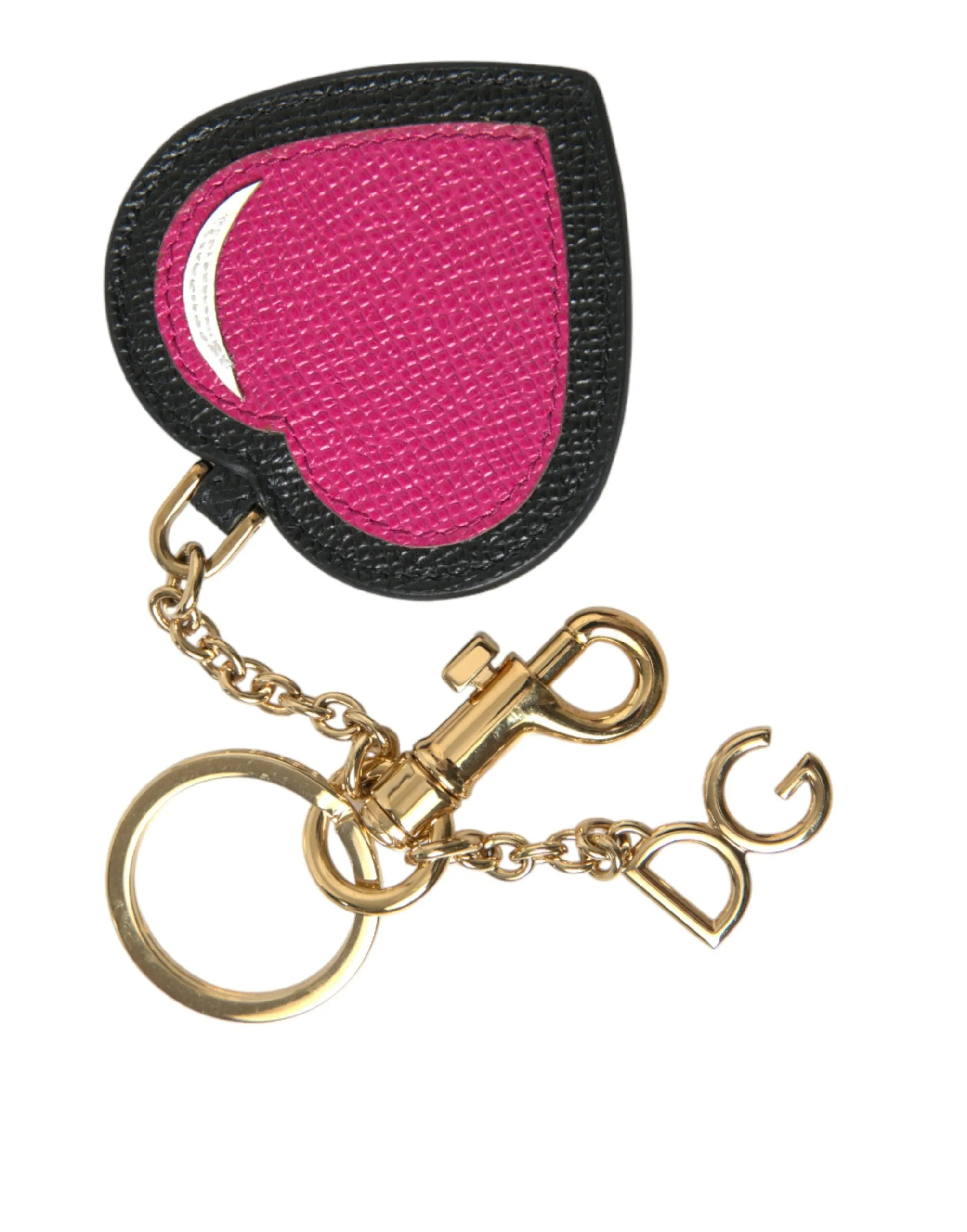 Stunning Gold and Pink Leather Keychain sold by Louxly
