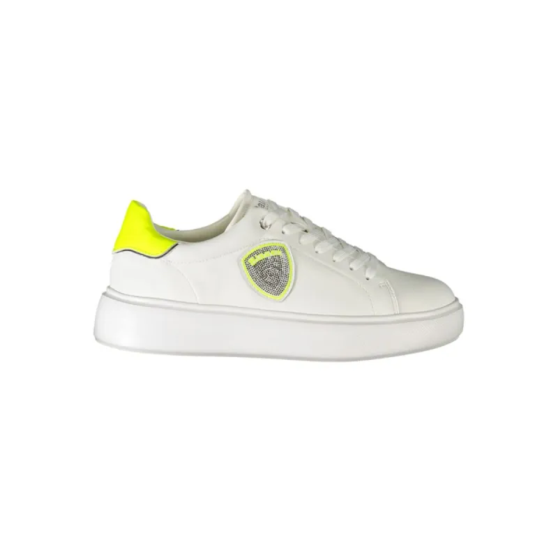 White Polyester Sneaker sold by Louxly
