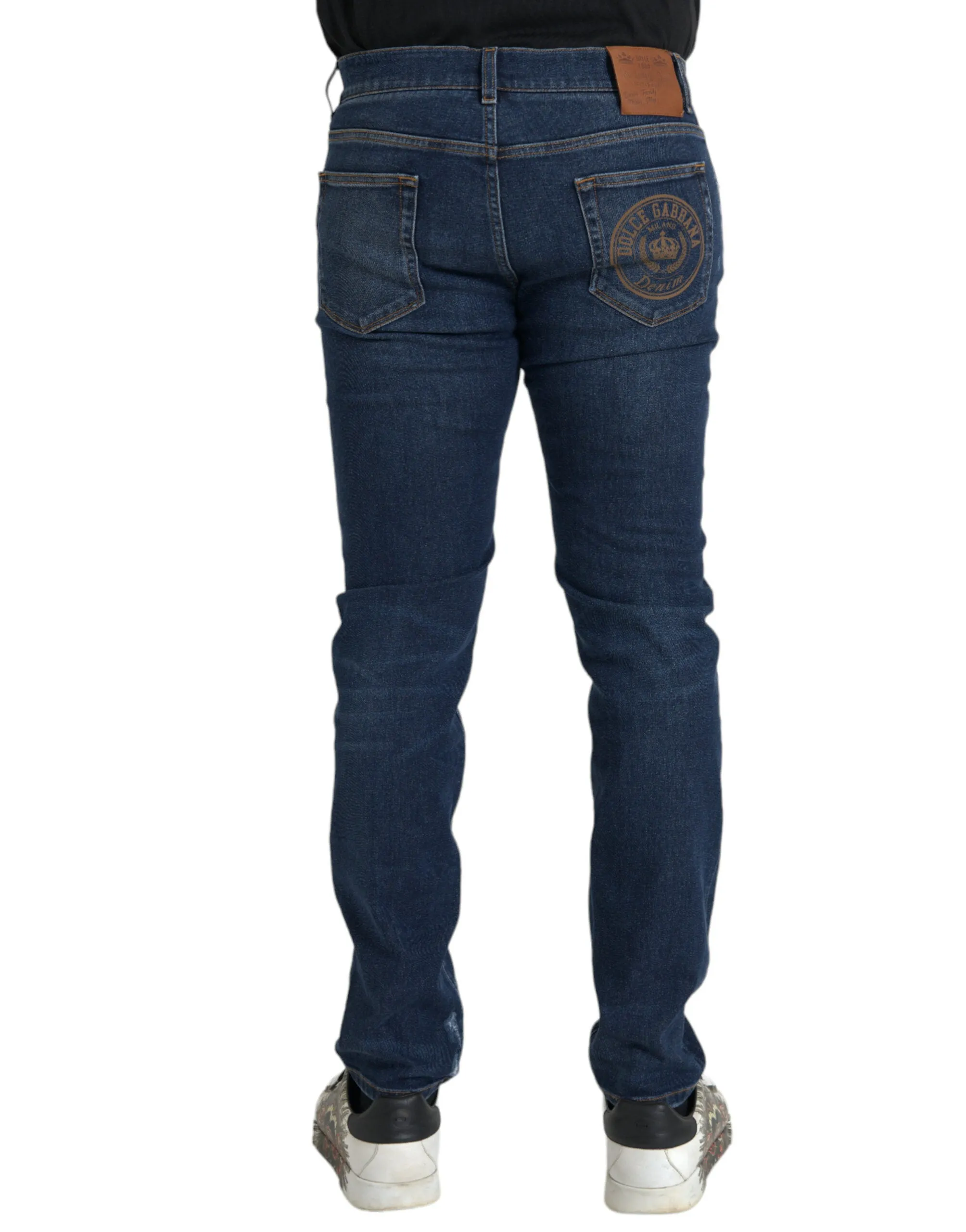Blue Slim Fit Cotton Skinny Men Denim Jeans sold by Louxly product image thumbnail 3