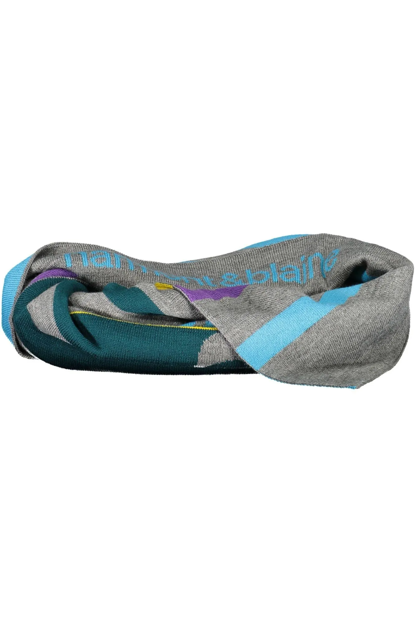 Classy Gray Wool-Blend Scarf with Embroidery sold by Louxly