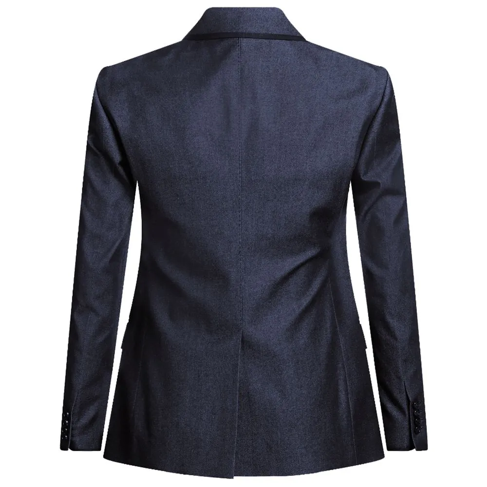 Blue Cotton Blazer sold by Louxly product image thumbnail 2