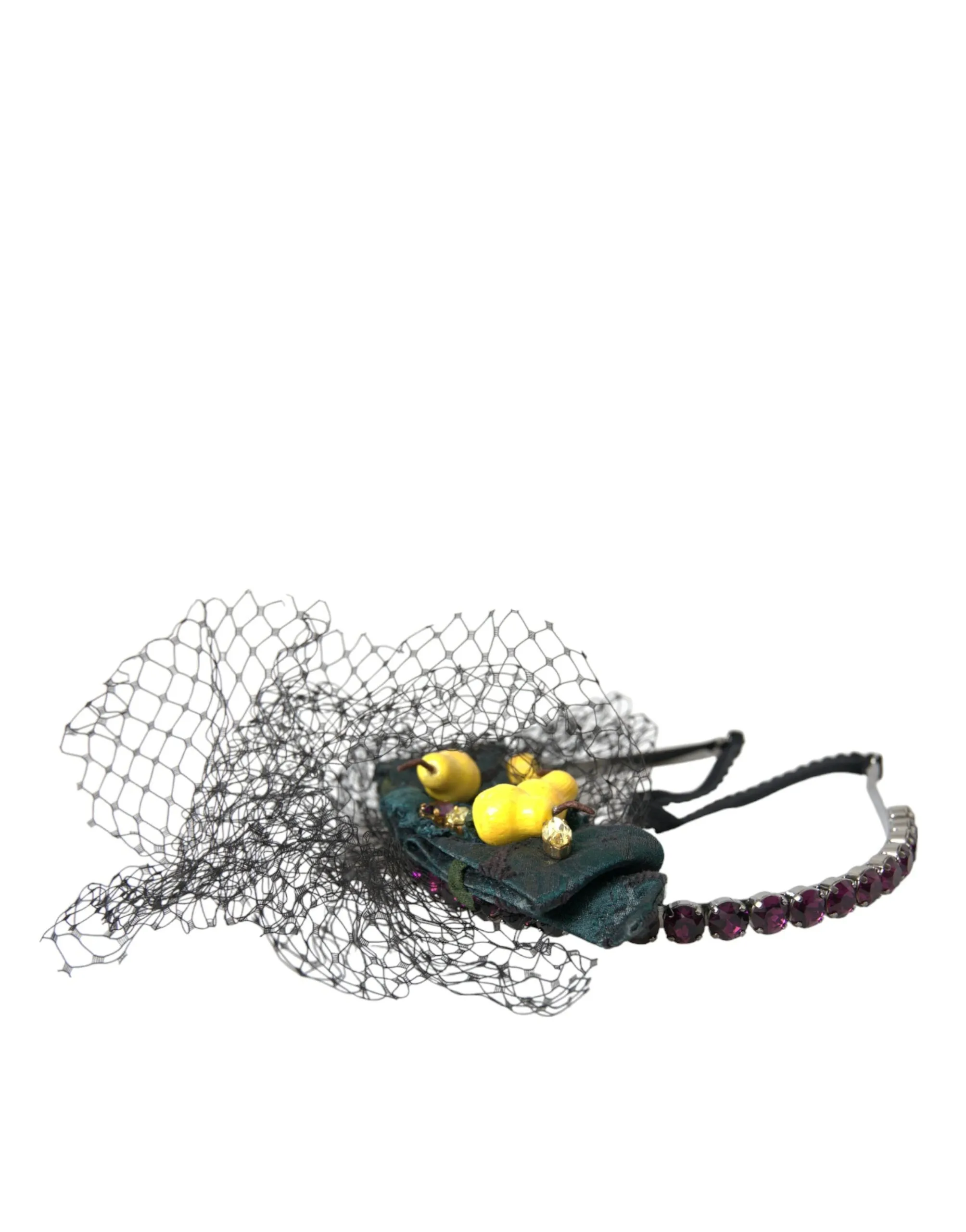 Black Lemons Sicily Purple Crystal Net Headband Diadem sold by Louxly product image thumbnail 2