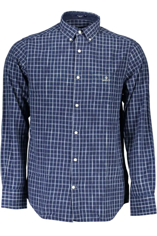 Blue Cotton Men Shirt sold by Louxly