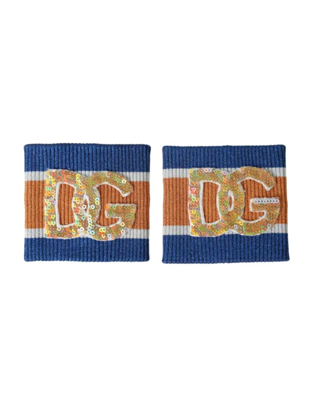 Multicolor Logo Sequin Viscose Wristband sold by Louxly