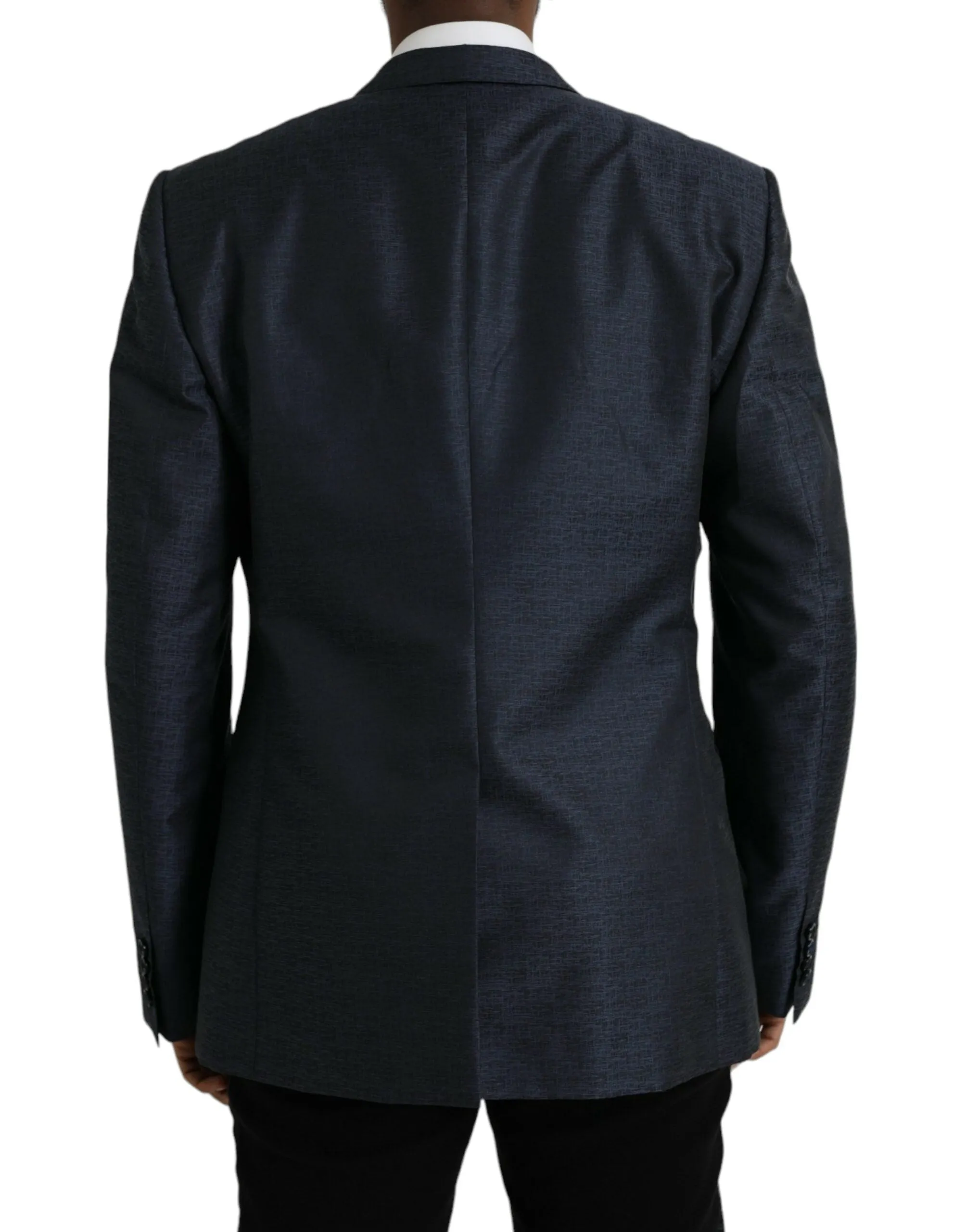 Blue Wool GOLD Single Breasted Coat Blazer sold by Louxly product image thumbnail 3