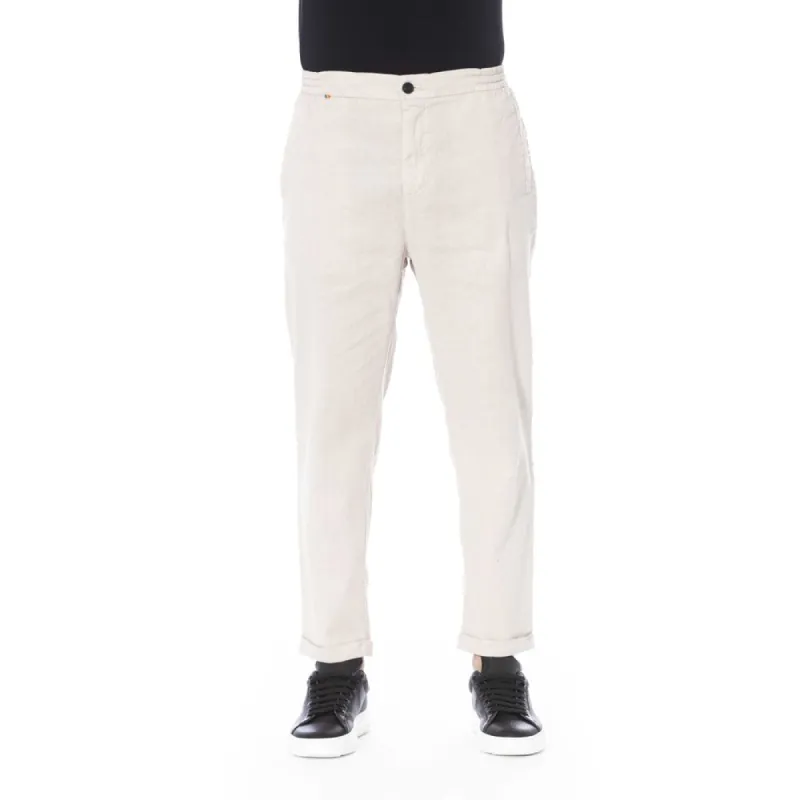 Beige Linen Jeans & Pant sold by Louxly