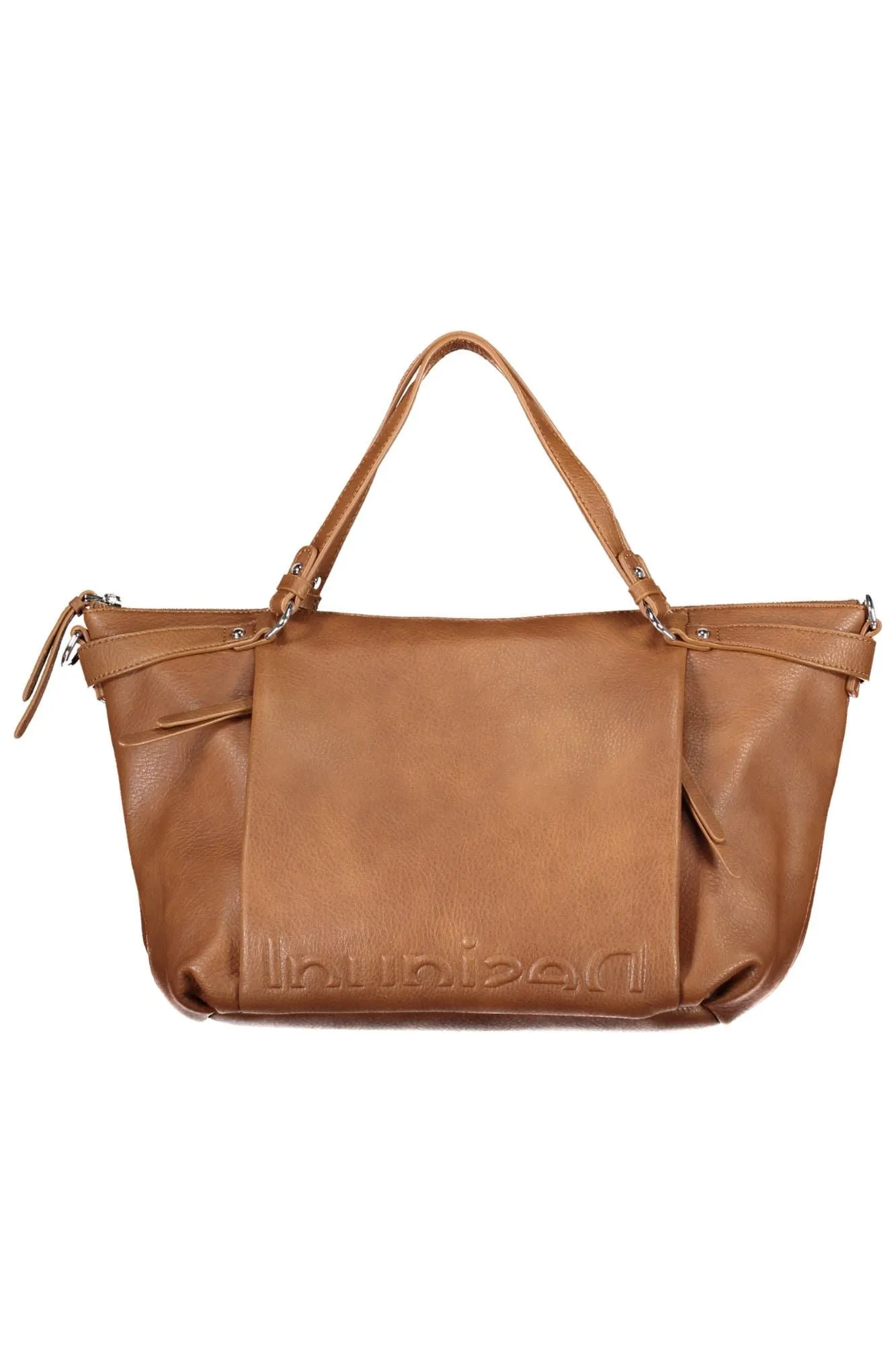 Chic Brown Polyurethane Handbag with Versatile Straps sold by Louxly