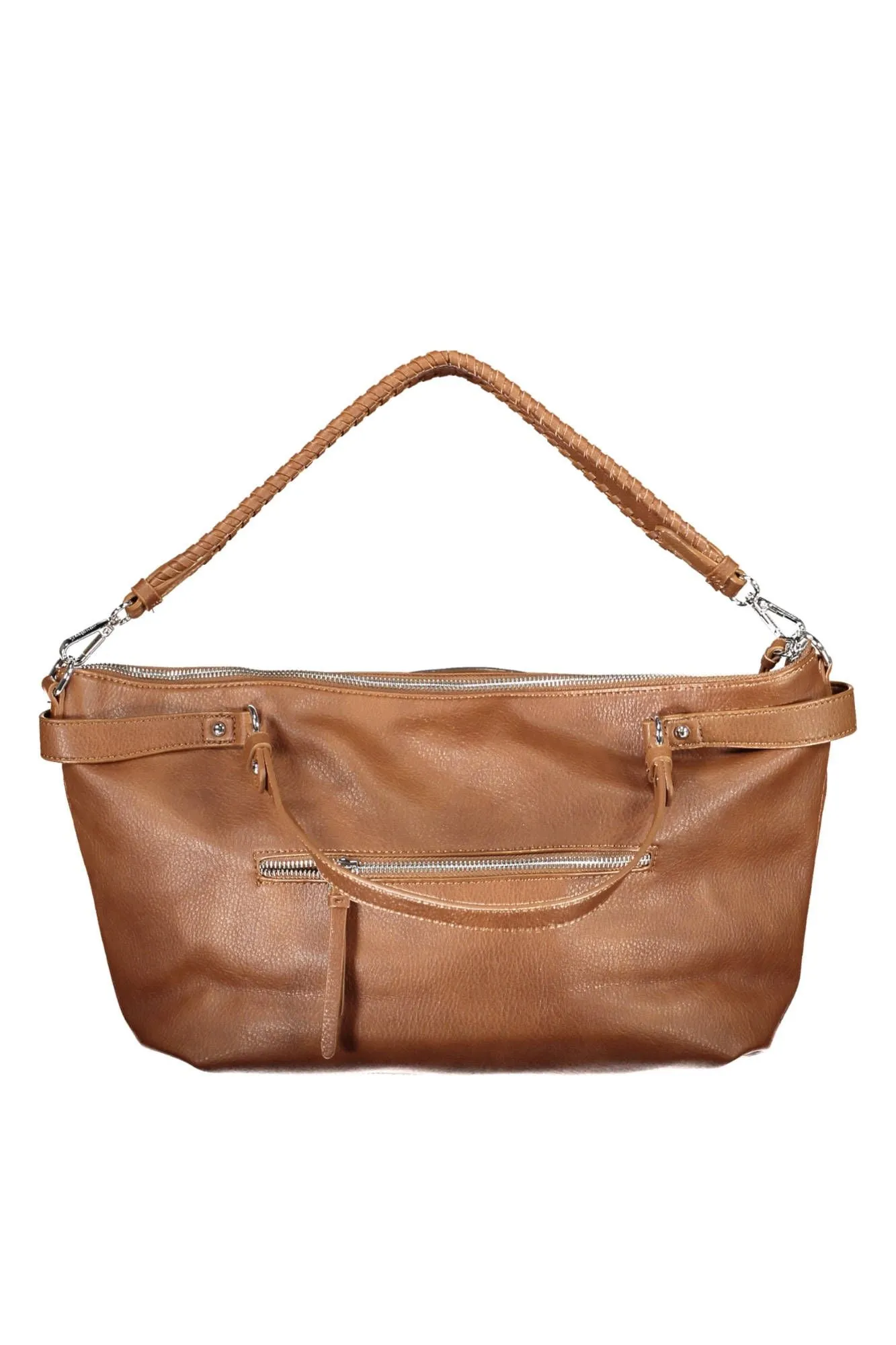 Chic Brown Polyurethane Handbag with Versatile Straps sold by Louxly product image thumbnail 2