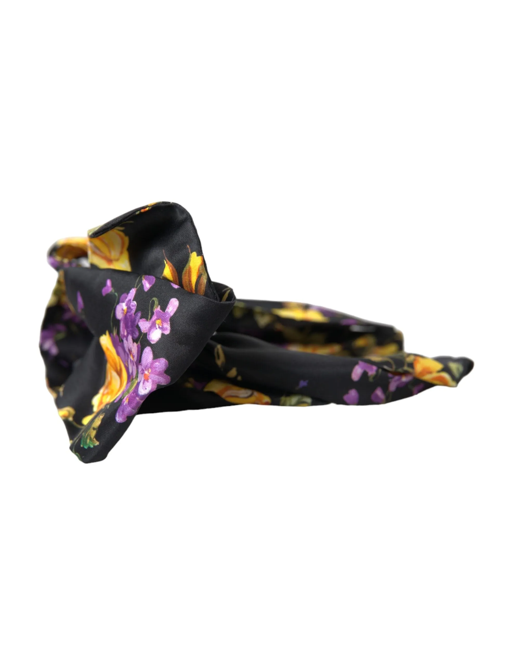 Black Floral Applique Silk Women Headband Diadem sold by Louxly product image thumbnail 5