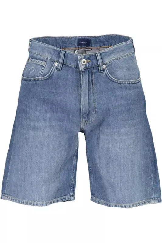Blue Cotton Mens Bermuda Jeans sold by Louxly