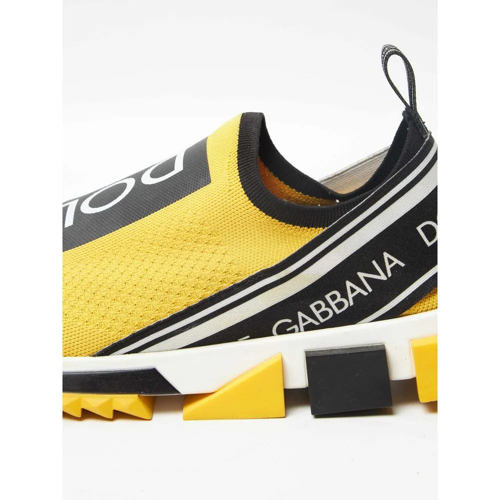Chic Logo-Print Stretch Sneakers in Vibrant Yellow sold by Louxly product image thumbnail 5