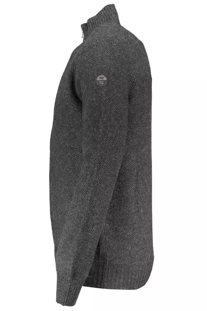 Gray Wool Men Cardigan sold by Louxly product image thumbnail 3