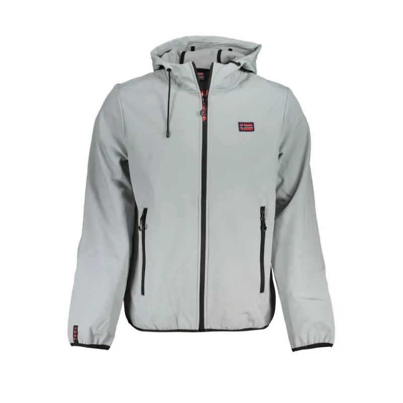 Elegant Gray Soft Shell Men's Jacket sold by Louxly