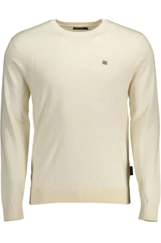 Beige Cotton Men Sweater sold by Louxly