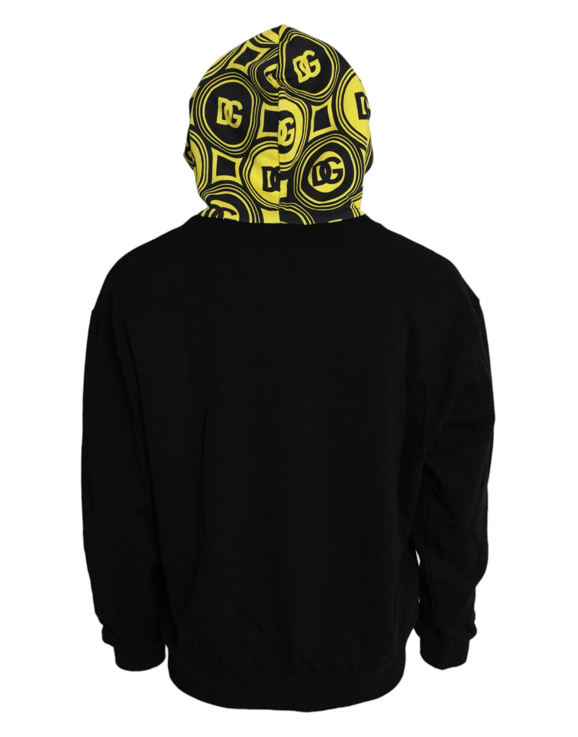Black Logo Patch Cotton Hooded Sweatshirt Sweater sold by Louxly product image thumbnail 2