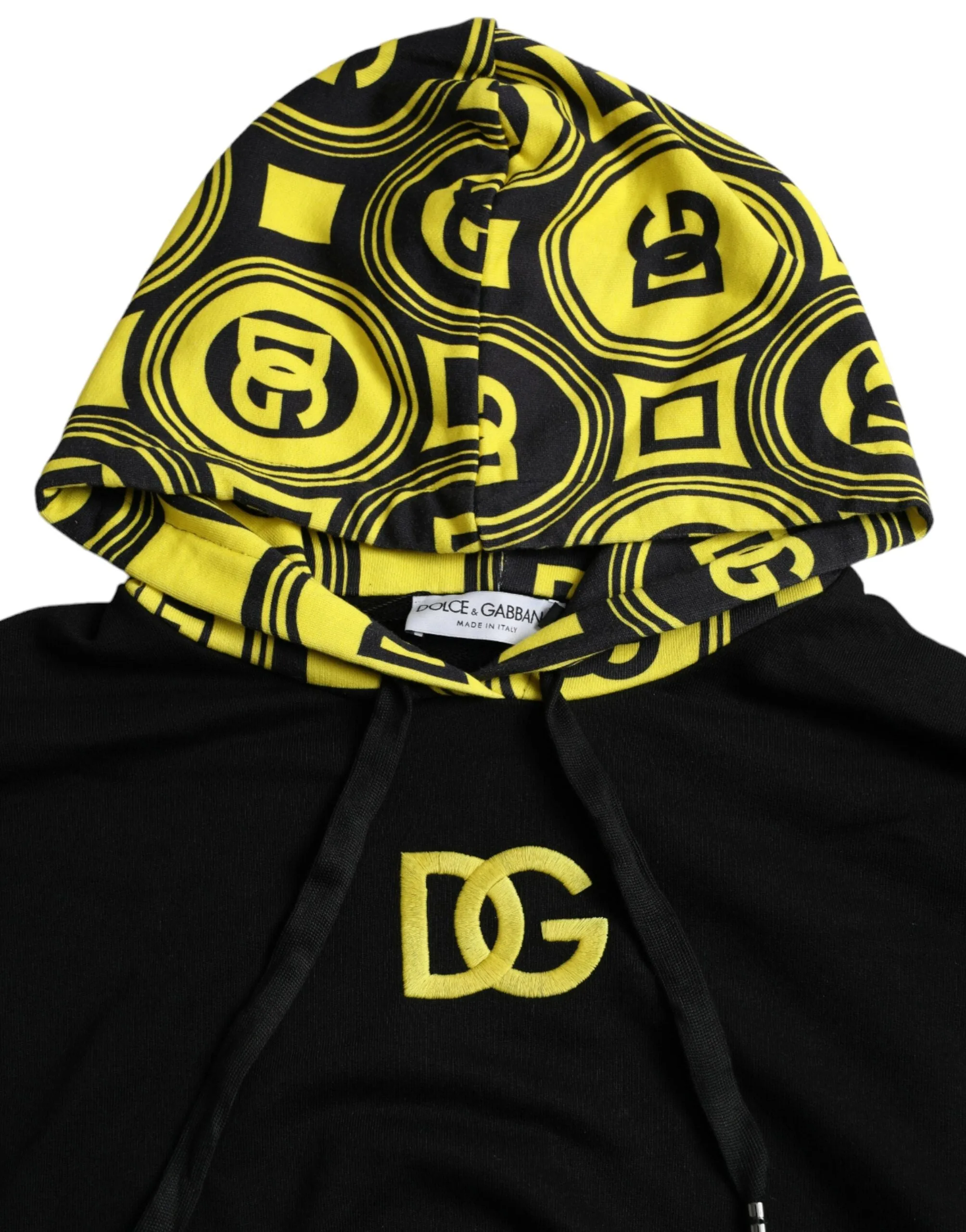 Black Logo Patch Cotton Hooded Sweatshirt Sweater sold by Louxly product image thumbnail 3