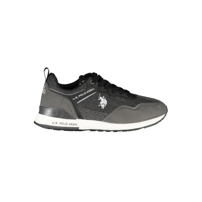 Chic Gray Sports Sneakers with Vibrant Details sold by Louxly