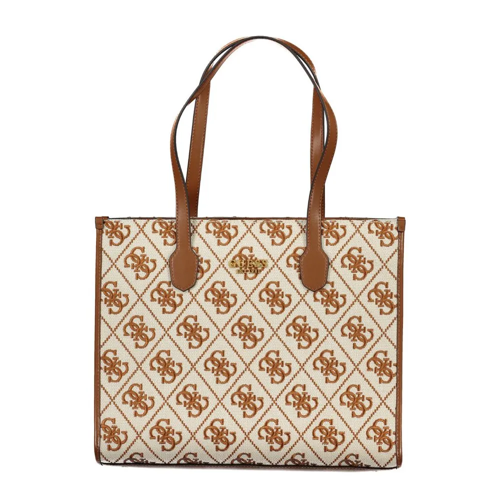 Beige Polyester Handbag sold by Louxly