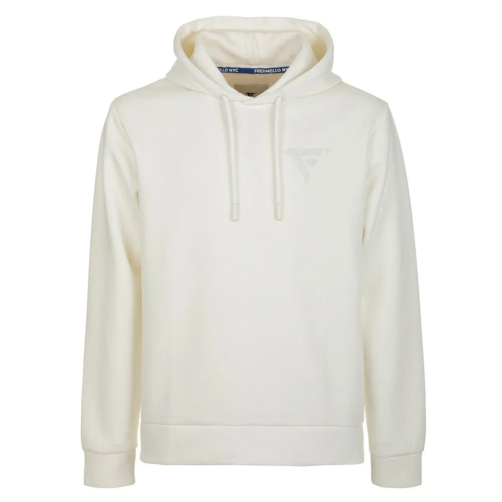 Elegant White Cotton Blend Hoodie sold by Louxly