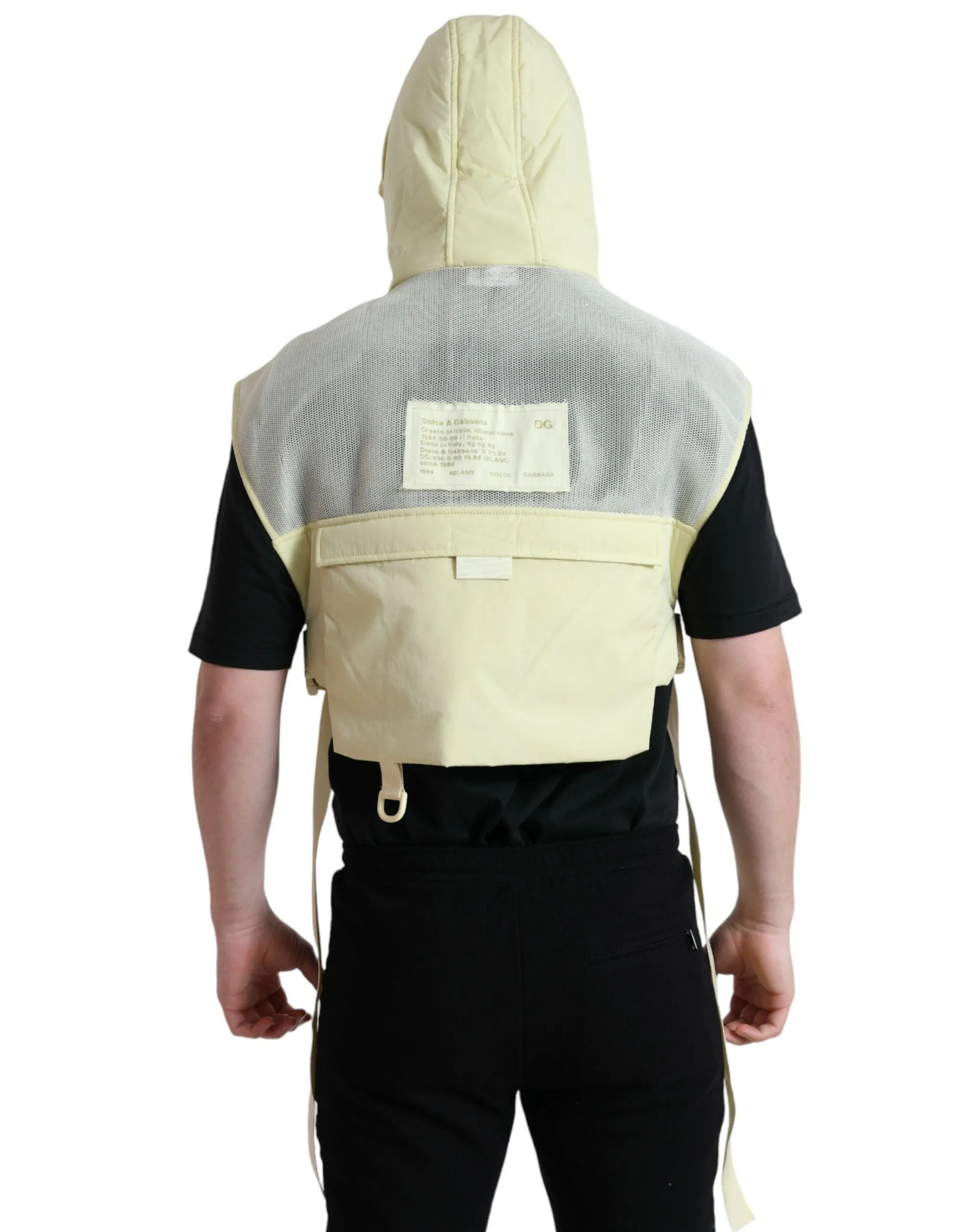 Sunshine Yellow Hooded Vest Jacket sold by Louxly product image thumbnail 3