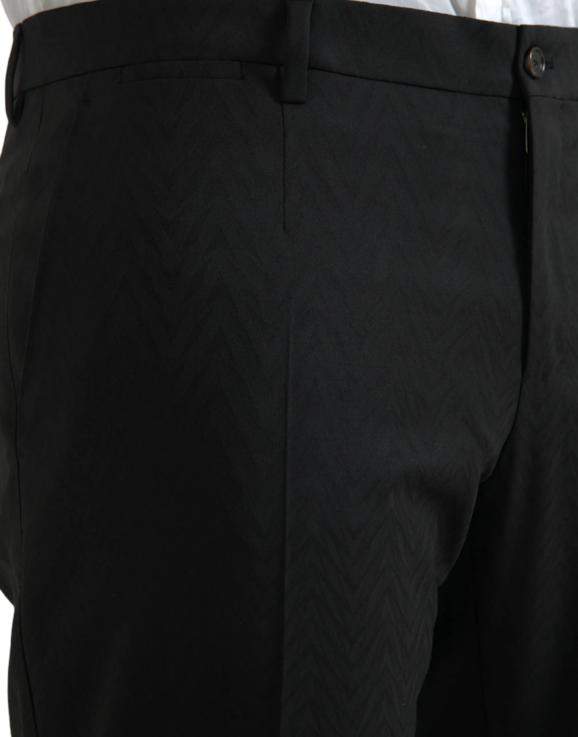 Black Wool Men Skinny Dress Pants sold by Louxly product image thumbnail 4