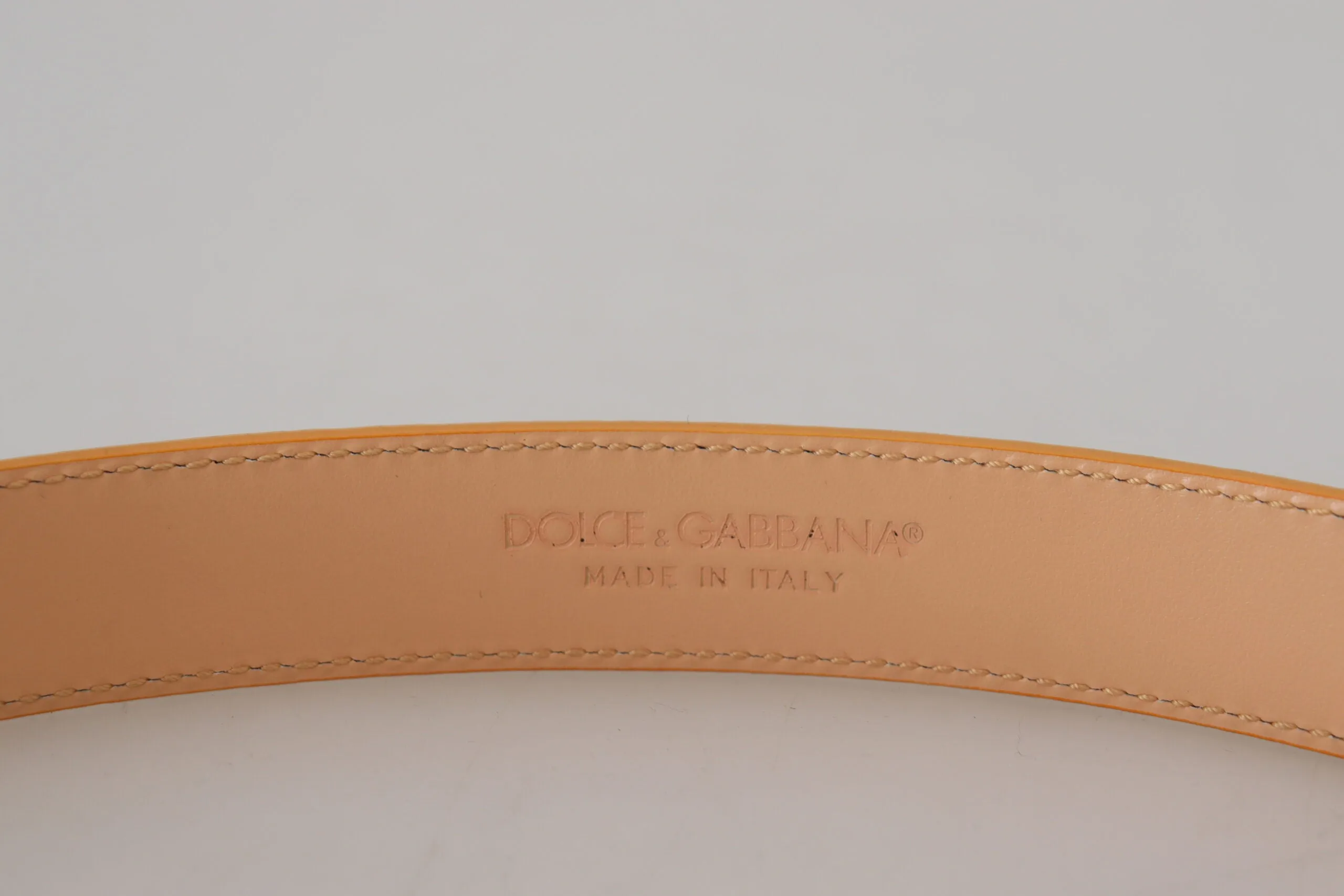 Beige Exotic Leather Gold Metal Buckle Belt sold by Louxly product image thumbnail 5