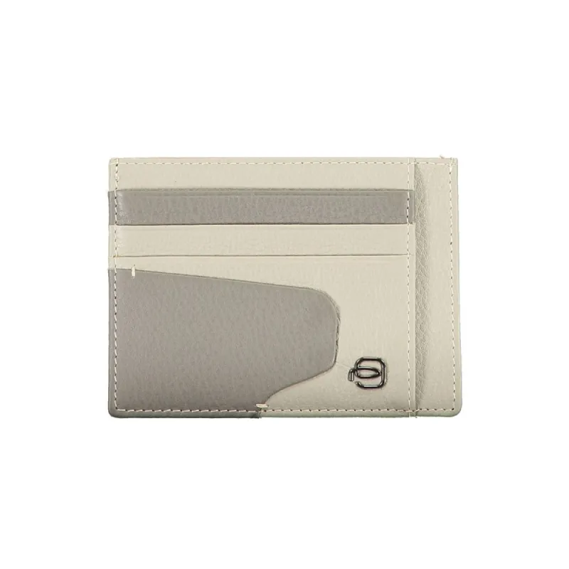 Sleek Gray Leather RFID Card Holder sold by Louxly