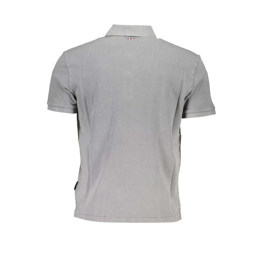 Gray Cotton Polo Shirt sold by Louxly product image thumbnail 2