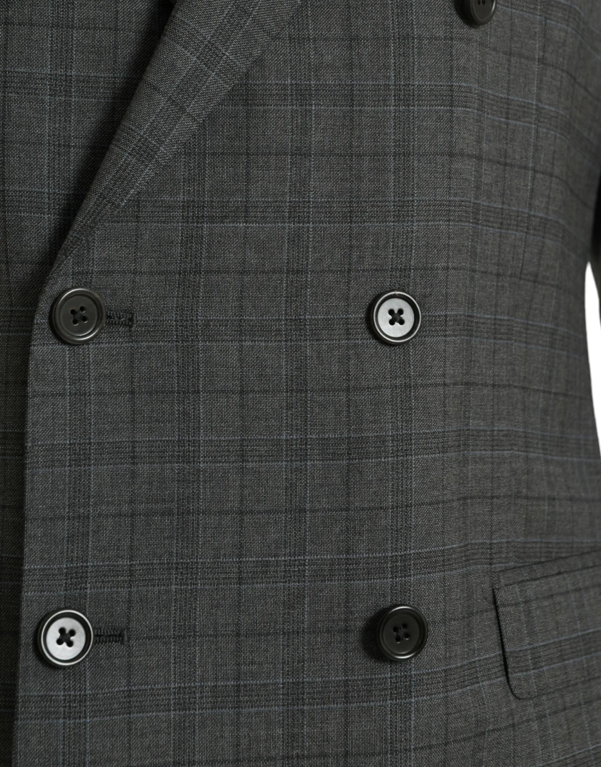 Gray Plaid Wool MARTINI Formal 2 Piece Suit sold by Louxly product image thumbnail 5