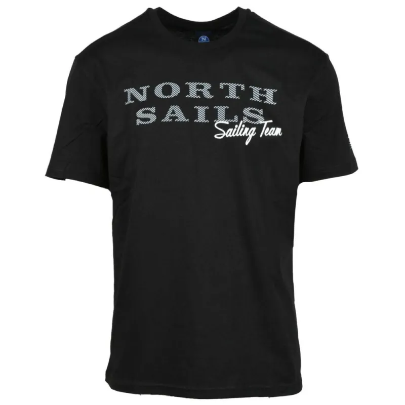Embossed Logo Cotton Tee in Timeless Black made by North Sails
