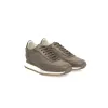 Beige Leather Women Sneaker sold by Louxly