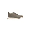 Beige Leather Women Sneaker sold by Louxly