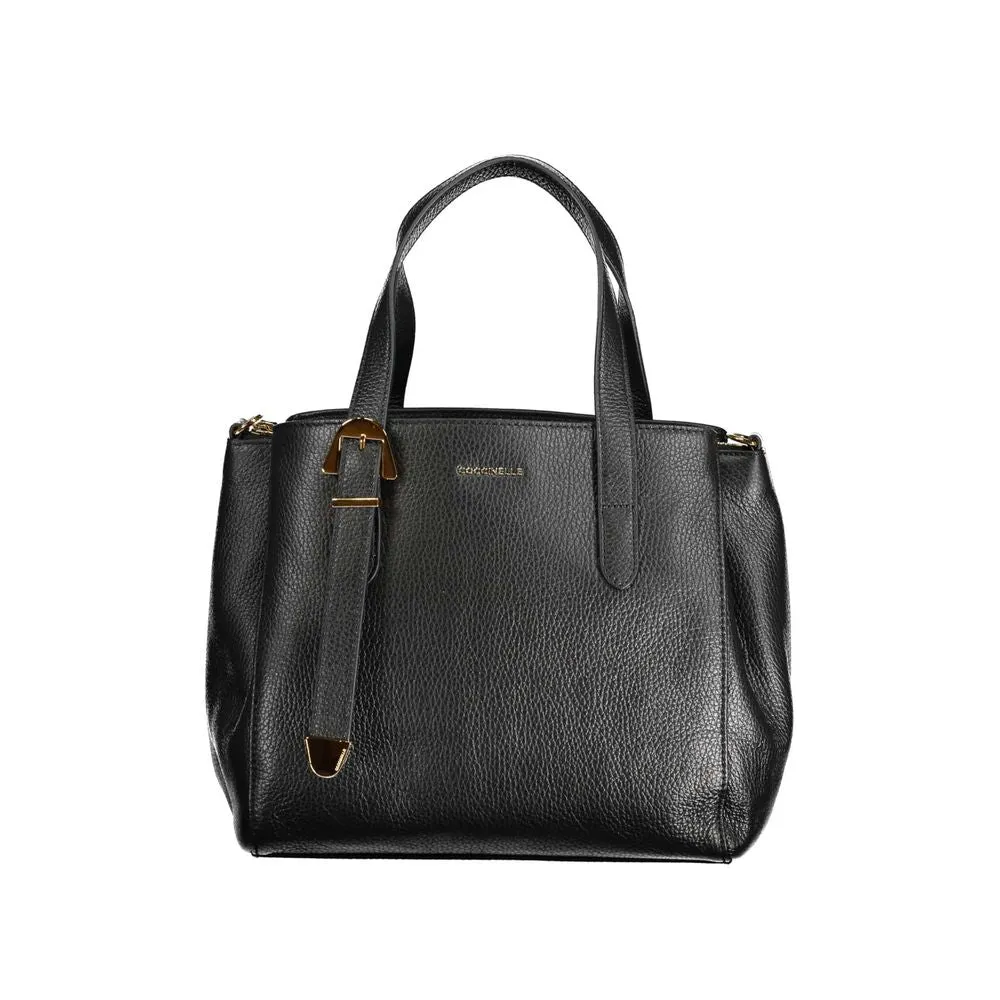 Black Leather Handbag sold by Louxly