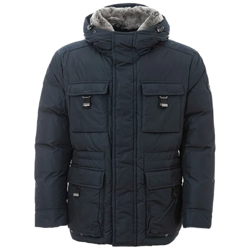 Blue Polyamide Jacket sold by Louxly