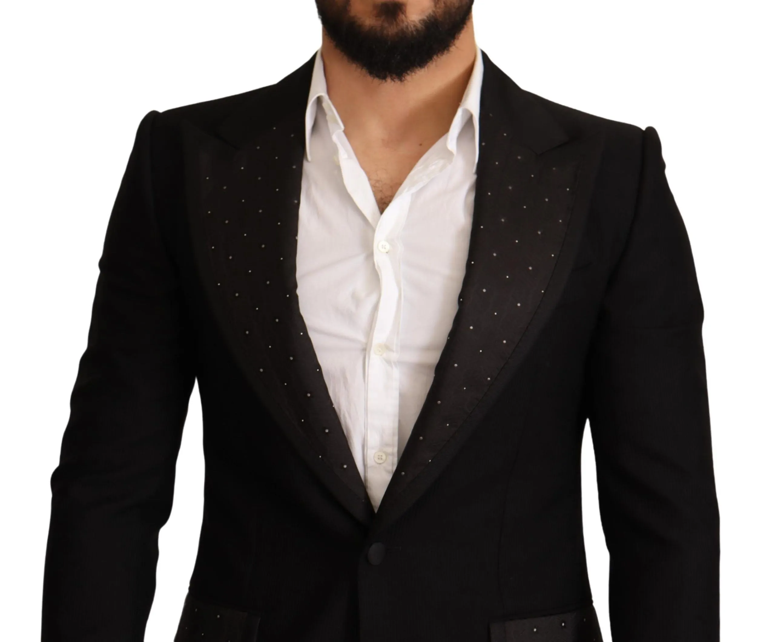 Elegant Slim Fit Black Blazer Jacket sold by Louxly product image thumbnail 4